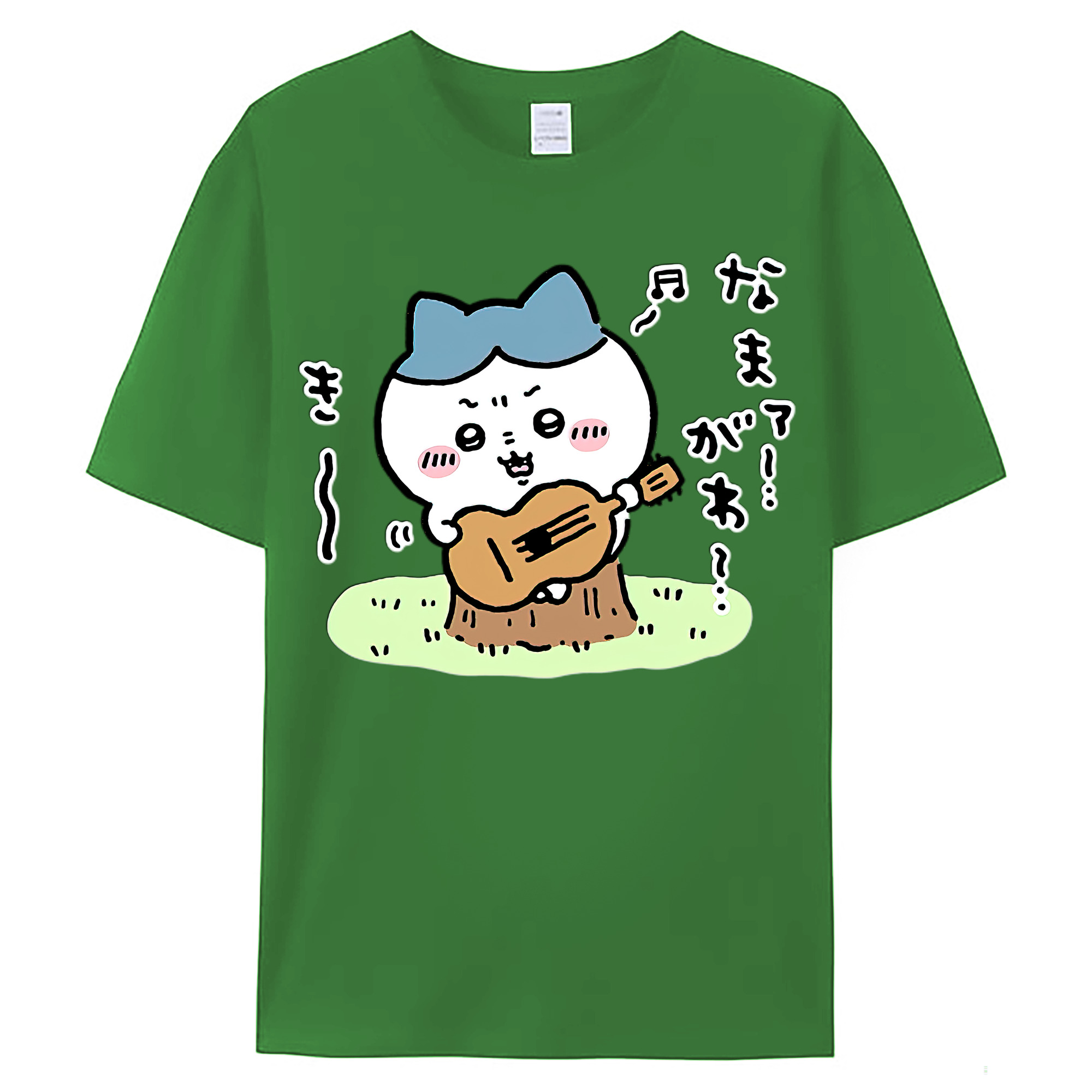 （画像用） ちいかわ ハチワレ Chii-kawa hachiware レディースカジュアルプリントTシャツ（綿100％）
